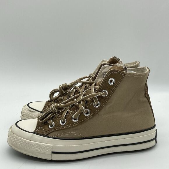 Women 7.5 Converse Chuck 70 High Nomad Khaki Egret Brown Sneaker Shoes A03759C - Picture 4 of 11